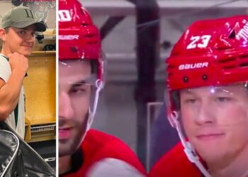 Både Jacob Peterson och Lucas Raymond ser ut att vara NHL-spelare när säsongen startar: Foto FÄRJESTAD (Peterson) samt VIAPLAY (Raymond)