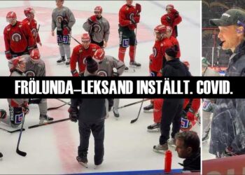 Med Roger Rönnberg covidpositiv skulle Kristofer Näslund och Anders Burström ha lett  Frölunda mot Leksand i kväll. Nu är det covidsmitta i båda lagen och inställt.