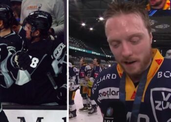 Samuel Fagemo fick NHL-debutera i natt, här på bänken med superstjärnan Anze Kopitar på isen. Calle Klingberg, han har hamnat i ett tufft läge i Zug.