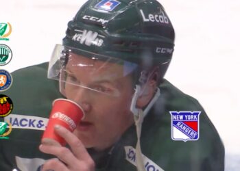 Till slut fick han sitt NHL-kontrakt, Gustav Rydahl. Bra signaler som sänds ut i Hodkeysverige. Foto: SVT (skärmdump)